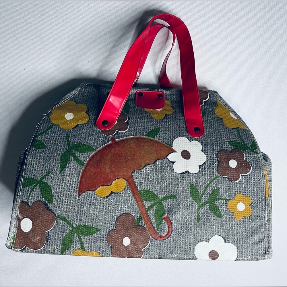 Vintage 60s Flower Umbrella ☂️ bag